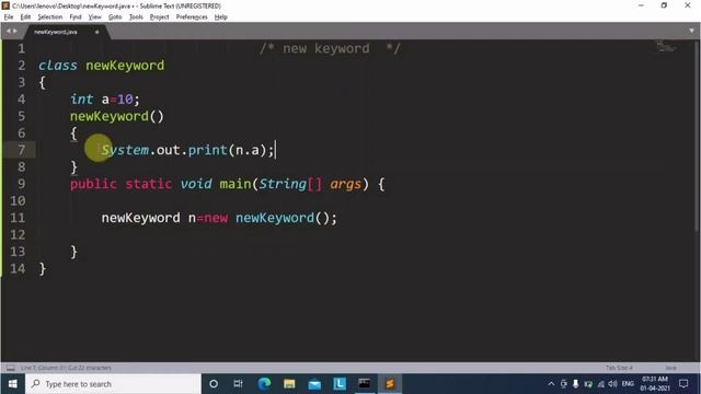 new keyword in java | Learn Coding смотреть онлайн