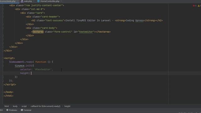 How To Use TinyMCE Editor In Laravel | Laravel Tutorial | Coding Xpress смотреть онлайн
