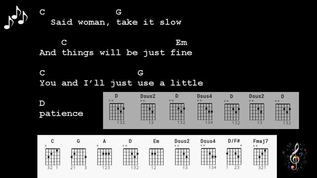 Patience by Guns N Roses - Easy Guitar Chords and Lyrics - Note: The song pitch is altered * смотреть онлайн