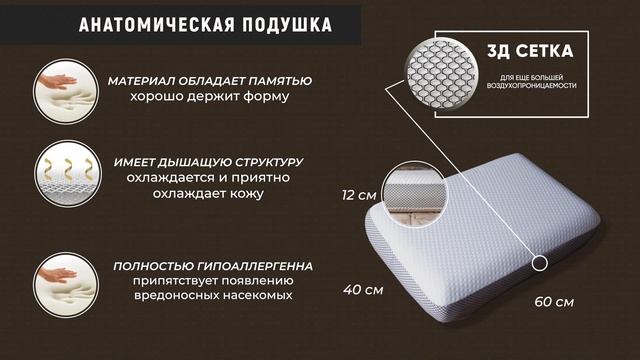 Анатомическая подушка MeComfo Classic Pro