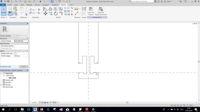 Revit - How to create a MULLION from CAD profile (.dwg, .dxf, ...) смотреть онлайн