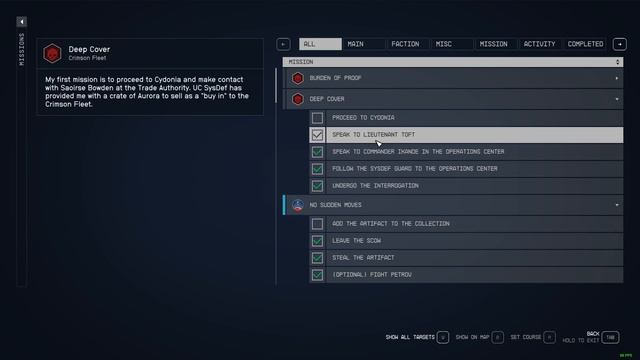 STARFIELD│MISSION - Deep Cover - Speak To Lieutenant Toft ( DOOR BLOCKED ) - *Solved* - ( Spoilers