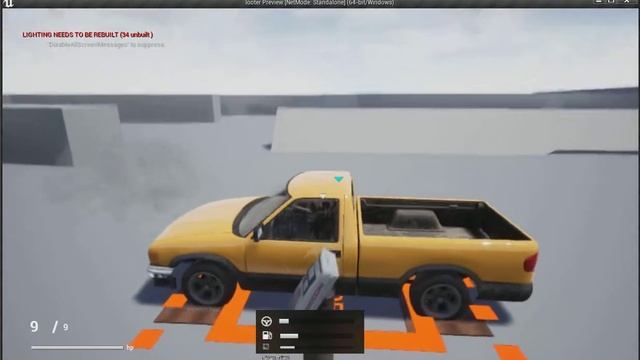 Unreal Engine 4 Car lift. Transport repair. Game. смотреть онлайн