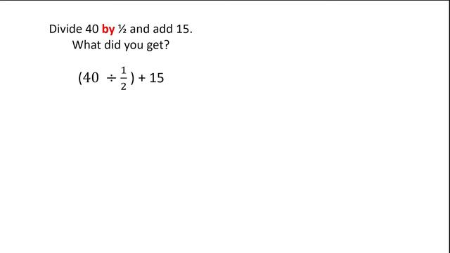 Viral problem: Divide 40 by half and add 15 смотреть онлайн