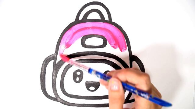 School bag coloring and drawing for kids, toddlers Познавайка ТВ смотреть онлайн