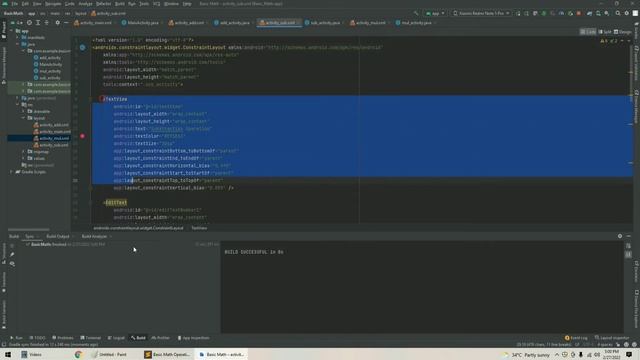 Arithmetic Operations in Android Studio | Add Two Numbers in Android App | Calculator App | Part 3 смотреть онлайн