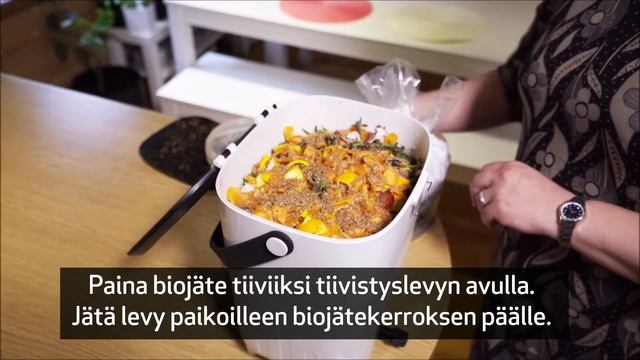 Keittiön biojätteiden käsittely Biolan Bokashilla. смотреть онлайн