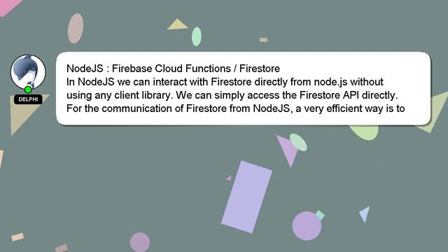 NodeJS : Firebase Cloud Functions / Firestore смотреть онлайн