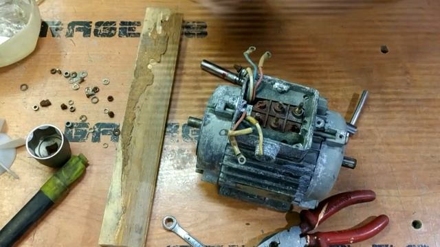 РЕМОНТ ОЖИВЛЕНИЕ ДВИГАТЕЛЯ ТИПА АИР56, ПОДКЛЮЧЕНИЕ НА 220 ВОЛЬТ.