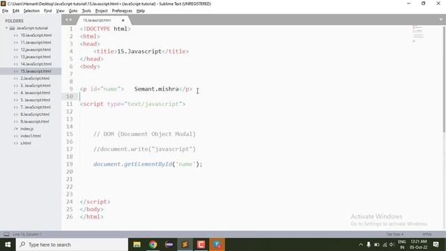 15. JavaScript Selectors | DOM | JavaScript tutorial | Semant Sir | @MultistarSemant.mishra смотреть онлайн