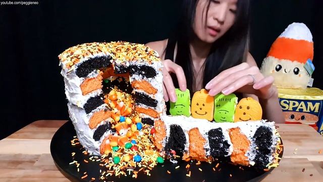 Halloween EXPLOSION Cake! How To Make Candy Pinata Cake Recipe -Dessert & Sweets Mukbang Eating Asm смотреть онлайн