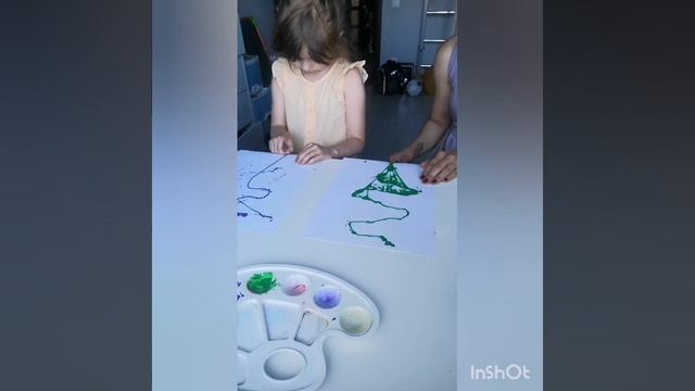 Рисуем с дошкольниками необычным способом (с помощью ниток) #библиотекарьдома. смотреть онлайн