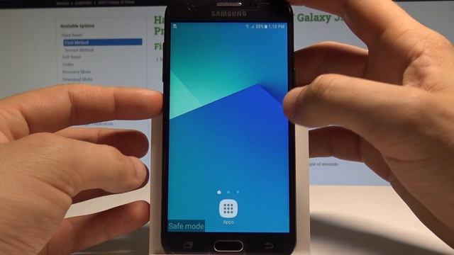 How to Reboot into Safe Mode in SAMSUNG Galaxy J3 Prime - Exit Safe Mode |HardReset.Info смотреть онлайн
