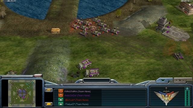 Zero Hour FFA Tournament Game 1 Logica Boycah Firelord Anaconda Command and Conquer Generals смотреть онлайн