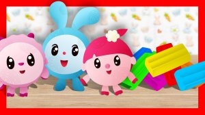 Разноцветный ПЛАСТИЛИН. Лепим пластилиновые МАЛЫШАРИКИ и Учим Цвета - Видео лепка