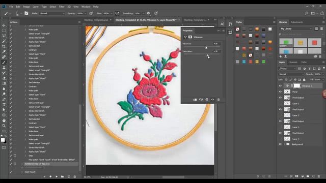 Realistic Embroidery Photoshop Effect смотреть онлайн