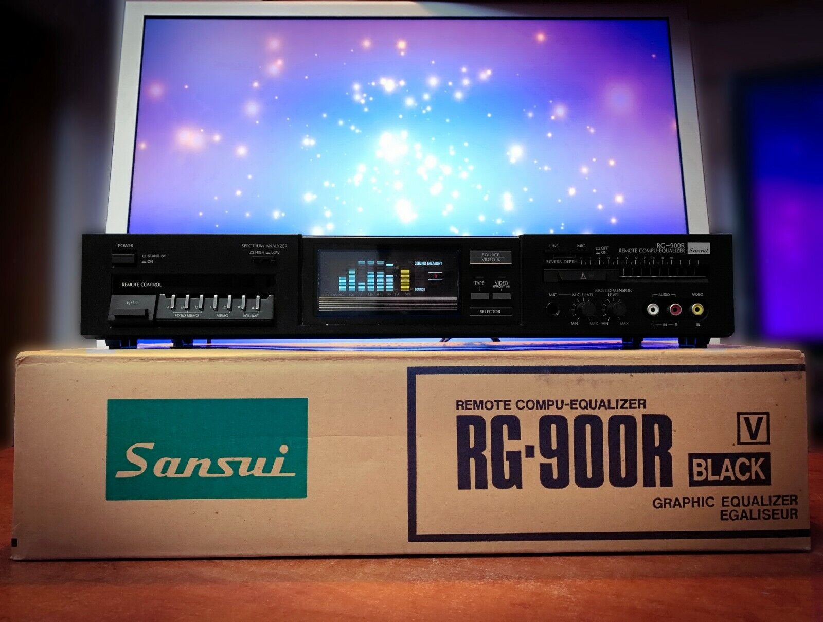 SANSUI RG-900R  Редкий в оригинальной упаковке Винтажный стереоэквалайзер-Япония-1985-год