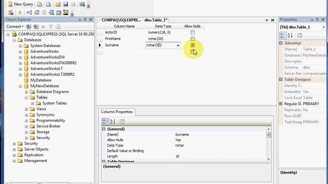 SQL Server Mini-Lesson 2 Create Table смотреть онлайн