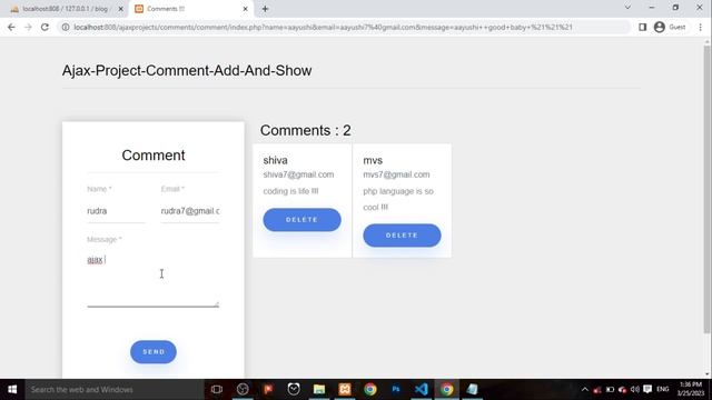 comment add and show with ajax and php use and use bootstrap ? смотреть онлайн