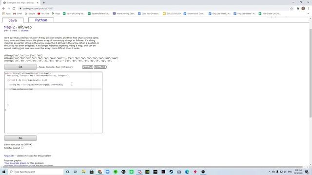 Map-2 (allSwap) Java Tutorial || Codingbat.com смотреть онлайн