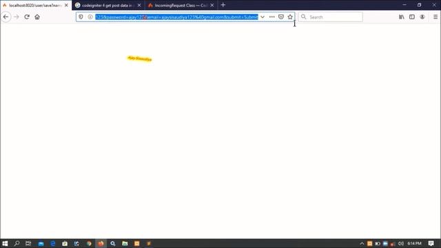 Codeigniter-4 PostData to Controller Part-07 | How To Display Post Data | Form Data In Url смотреть онлайн