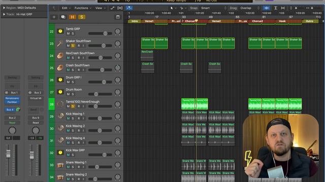 Аранжировка INDIE POP трека (Часть 1, ритм секция) #musicproduction #indiepop