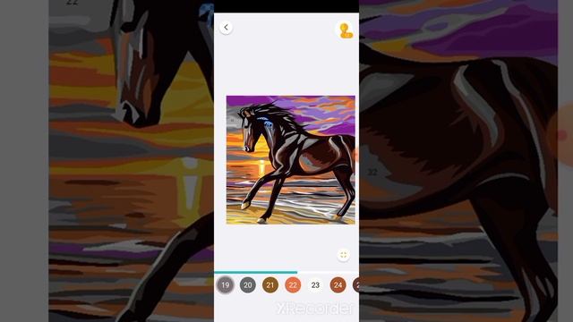 Раскраска по номерам лошади очень красиво смотреть онлайн