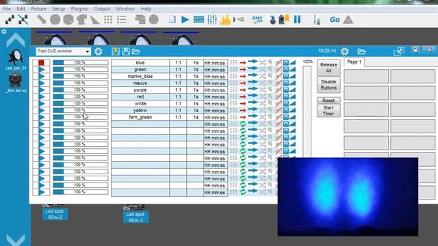 Создание набора сцен в cue листе в программе Freestyler DMX смотреть онлайн