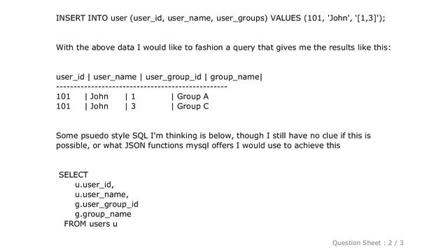 MySQL : Using MySQL JSON field to join on a table смотреть онлайн