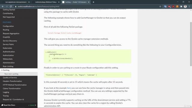 141 Response Caching in Ocelot Api Gateway with Configuring Ocelot json File смотреть онлайн