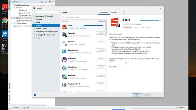 6- Scala tutorial Setup environment - Install Scala Plugin in intellij смотреть онлайн