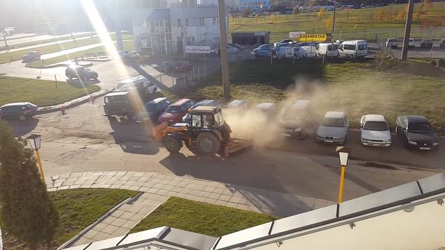 Очистка дороги от грязи строительной техники смотреть онлайн