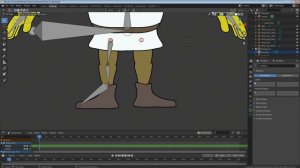 Анимация Grease Pencil Blender 2.8 Создание 2D персонажа для мультфильма Урок 6 Создание скелета