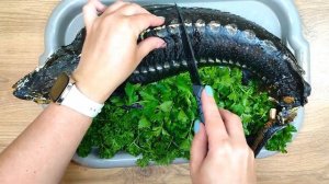 Осетр в духовке целиком