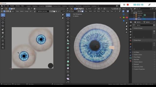 blender 2 8 eyeball model tutorial göz yapımı blender 2 8 смотреть онлайн