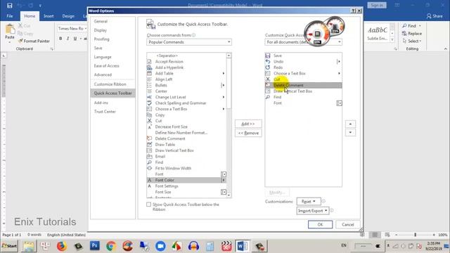 Microsoft Word 2019 Tutorial - Quick Access Toolbar in Word 2019 смотреть онлайн