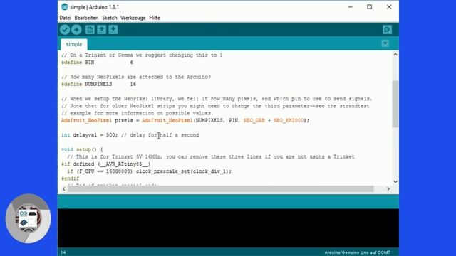 Arduino WS2812B Neopixel Strip Ansteuern