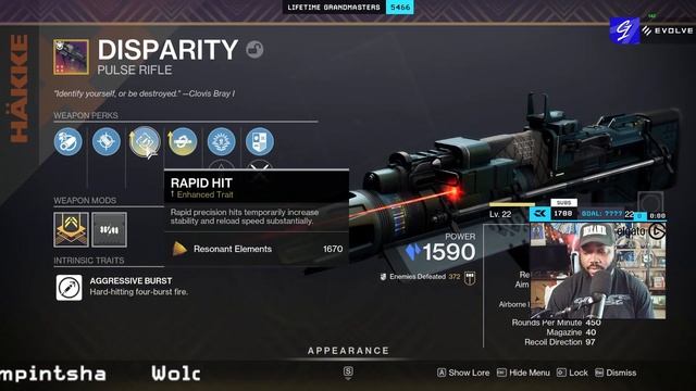 BEST PERKS FOR A DISPARITY GOD ROLL PULSE RIFLE! | Destiny 2 смотреть онлайн