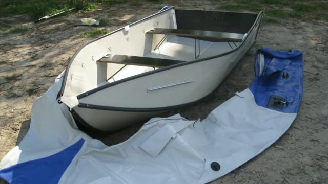 Лодка складная LOTOS- SPORT сьемные надувные боллоны смотреть онлайн