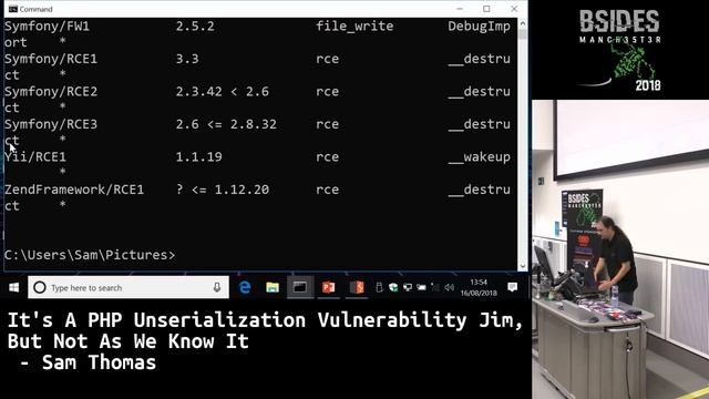 BSidesMCR 2018: It's A PHP Unserialization Vulnerability Jim, But Not As We Know It by Sam Thomas смотреть онлайн
