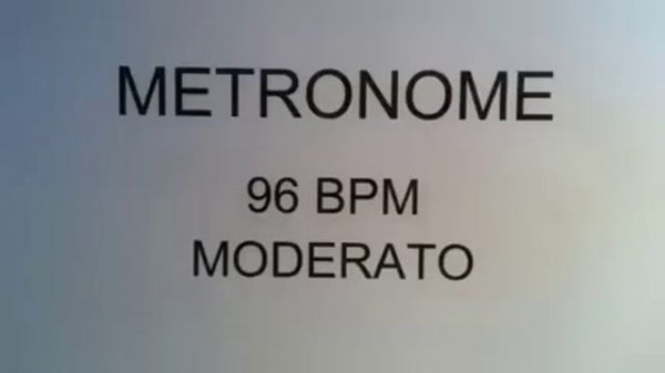 METRONOME 96 BPM MODERATO HOUR DURATION