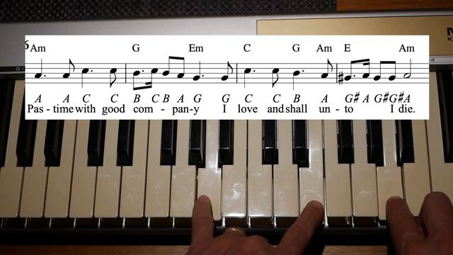 Pastyme with Good Companye -piano tutorial смотреть онлайн
