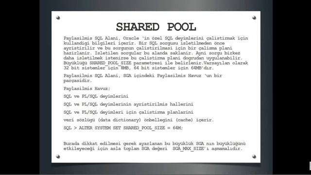 Oracle DBA : SHARED POOL nedir? смотреть онлайн
