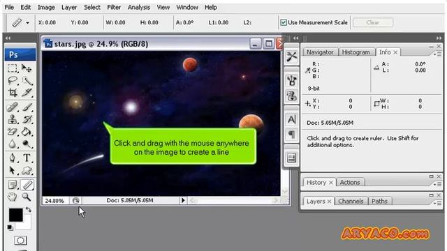 How to take measurements in PhotoShop, PhotoShop CS3 смотреть онлайн