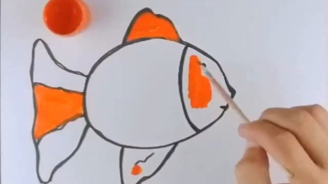 Bolalar uchun baliq rasm chizish / Рисование рыбок для детей / Drawing fish for children смотреть онлайн