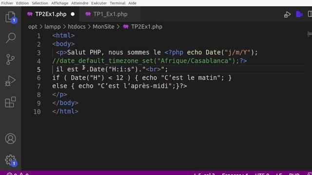 php vidéo 16 :fonctions de date смотреть онлайн