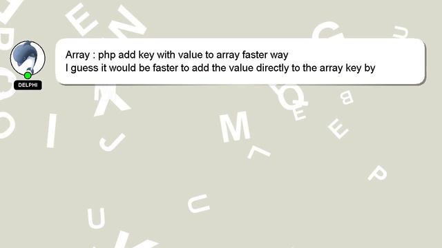 Array : php add key with value to array faster way смотреть онлайн