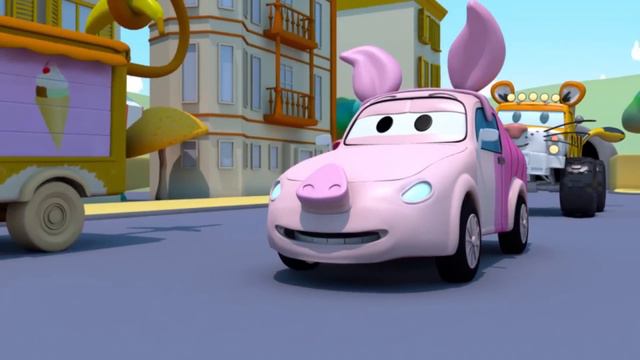 Train for kids - Water for the waterpool - Franck the fire truck - Troy The Train in Car City смотреть онлайн