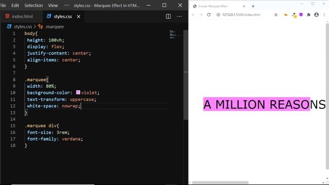 Marquee Effect in HTML and CSS смотреть онлайн