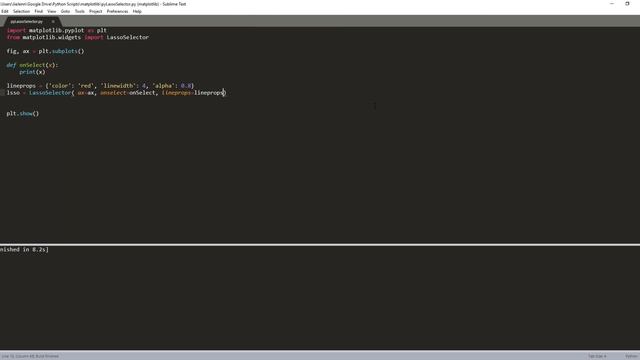 Matplotlib Lasso Selector Widget | Python Tutorial смотреть онлайн